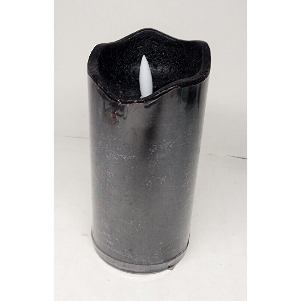 Halloween LED Candle Decor 6”H x 3”Diameter - Black - NEW